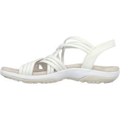 Sandały Skechers Reggae Slim - Sunnys, Biały, Kobiety. Białe sandały damskie Skechers, bez wzorów, z materiału, bez obcasa. Za 389.00 zł.