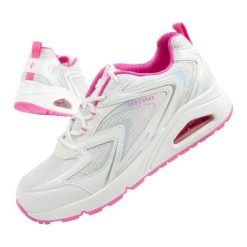 Buty Skechers Uno-So Wavy 310555L/WPK białe. Białe buty sportowe na co dzień damskie bez wzorów, ze skóry ekologicznej, trekkingowe. Za 518.78 zł.