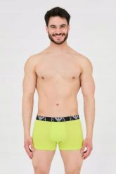 EMPORIO ARMANI Bokserki 3-pack czarne, zielone. Czarne bokserki męskie Emporio Armani, bez wzorów, z bawełny. W wyprzedaży za 170.99 zł.