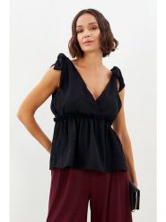 Milan Kiss Top w kolorze czarnym rozmiar: M. Czarne topy damskie Milan Kiss, m, bez wzorów, z wiskozy, bez kołnierzyka. Za 96.60 zł.