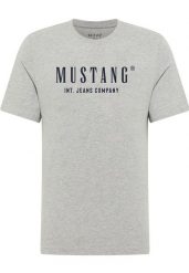 Męski T-Shirt Mustang Style Alex Mid Grey Mélange 1017991 4140. Szare t-shirty męskie Mustang, m, bez wzorów, bez kołnierzyka. Za 79.99 zł.