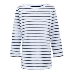 T-shirt Damski W Paski Baylette II. Białe t-shirty damskie Regatta, bez wzorów, bez kołnierzyka. Za 68.99 zł.