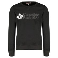 Bluza Canadian Peak GANTEAK BLACK RM MEN 317 (RBMWY4881H/CP-NOIR). Czarne bluzy bez kaptura męskie Canadian Peak. Za 119.00 zł.