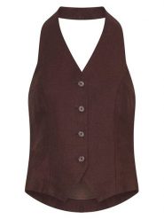 MOSS COPENHAGEN Kamizelka "Naira Claritta" w kolorze brązowym rozmiar: XS. Brązowe kamizelki damskie MOSS COPENHAGEN, xs. Za 136.13 zł.
