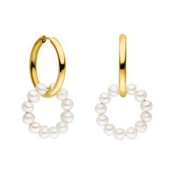 Purelei Purelei Kolczyki Kółka Honu Kolczyki koła 1 ct Damski. Czerwone kolczyki damskie Purelei, z perłą, pozłacane. Za 143.49 zł.