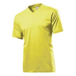 Koszulka Unisex Dla Dorosłych Z Klasycznym Dekoltem W Szpic. Żółte t-shirty damskie Stedman, bez wzorów, bez kołnierzyka. Za 43.99 zł.