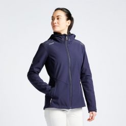 Kurtka softshell damska Tribord Sailing 900. Niebieskie kurtki damskie TRIBORD, s, bez wzorów, z polaru, bez kaptura. Za 269.99 zł.
