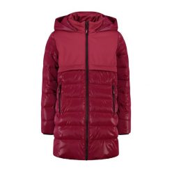 Długa kurtka softshell dla dziewcząt CMP. Czerwone kurtki softshell damskie CMP, m, bez wzorów, z materiału, z kapturem. Za 479.85 zł.