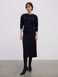 BGN Spódnica w kolorze granatowym rozmiar: 40. Niebieskie spódniczki damskie BGN, bez wzorów, midi, proste. Za 117.45 zł.