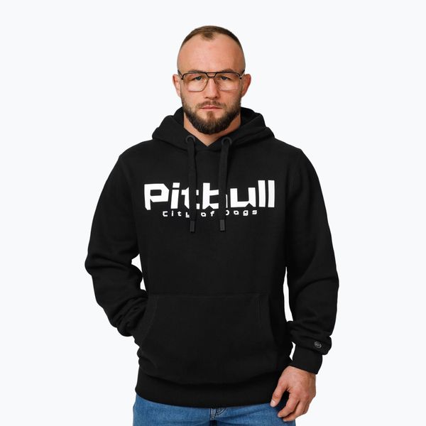 Bluza męska Pitbull Hooded City Of Dogs. Czarne bluzy z kapturem męskie PITBULL, m, z bawełny. Za 219.99 zł.