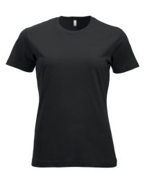 Clique New Classic-T Women Koszulka damska z bawełny, nowoczesny krój – black. Czarne t-shirty damskie CLIQUE, xl, bez wzorów, z bawełny, bez kołnierzyka. Za 104.58 zł.