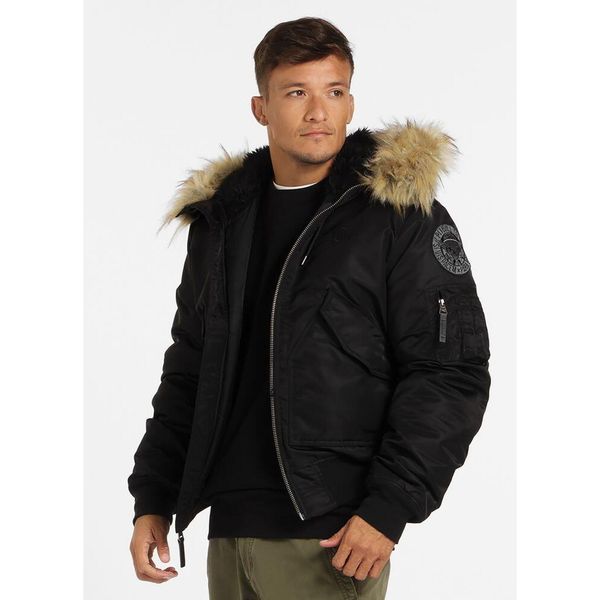 Kurtka zimowa męska Pitbull z kapturem Harvest. Czarne kurtki męskie PITBULL, na zimę, m, bez wzorów, z kapturem. Za 449.00 zł.