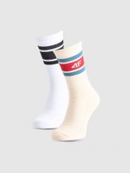 4F Skarpety casual za kostkę (2-pack) męskie - multikolor 39-42. Skarpetki męskie 4f, bez wzorów, z materiału. Za 59.99 zł.