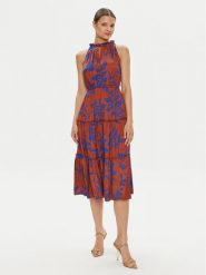 Gap Sukienka letnia 665843-01 Brązowy Loose Fit. Brązowe sukienki damskie GAP, na lato, l, bez wzorów, z syntetyku, bez kołnierzyka, bez ramiączek. Za 359.99 zł.