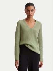 Marc O'Polo Sweter 506 6059 60097 Zielony Slim Fit. Zielone swetry klasyczne damskie Marc O´Polo, xs, z bawełny, bez kołnierzyka. Za 349.99 zł.