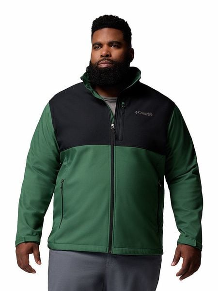 Columbia Kurtka softshellowa "Ascender" w kolorze zielonym rozmiar: S. Zielone kurtki outdoor męskie Columbia, s, bez wzorów, bez kaptura. Za 204.95 zł.
