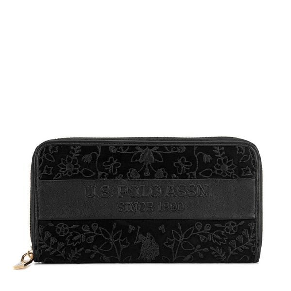 Portfel U.S. Polo Assn. Czarne portfele damskie U.S. Polo Assn., bez wzorów. Za 149.99 zł.