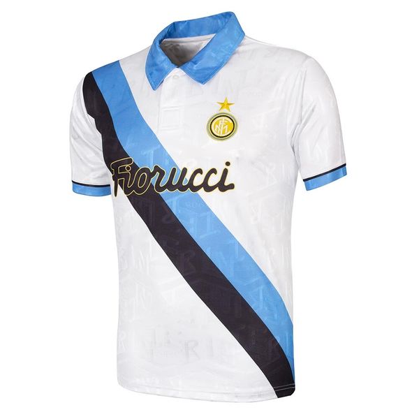 Koszulka retro piłkarska dla dorosłych - FC Internazionale 93-94 - Biały. Białe t-shirty sportowe męskie COPA FOOTBALL, l, z poliesteru, bez ramiączek, do piłki nożnej. Za 296.17 zł.