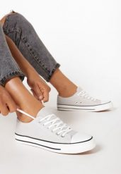 Szare Trampki Jazlyn. Szare trampki i tenisówki damskie Born2be, z aplikacjami, z kauczuku, przed kostkę. Za 54.99 zł.