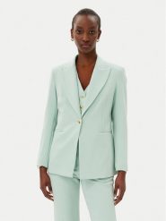 Maryley Marynarka 25EB187/M27/43SP Zielony Regular Fit. Zielone marynarki i żakiety damskie Maryley, m, bez wzorów, z syntetyku. Za 289.99 zł.