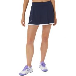 Damskie spódnico-spodenki Asics Women Court. Niebieskie szorty damskie Asics, bez wzorów, z materiału, sportowe. Za 219.00 zł.