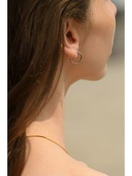 MOODE Kolczyki-półkreole "Amarante" rozmiar: onesize. Szare kolczyki damskie MOODE, ze stali. Za 43.99 zł.