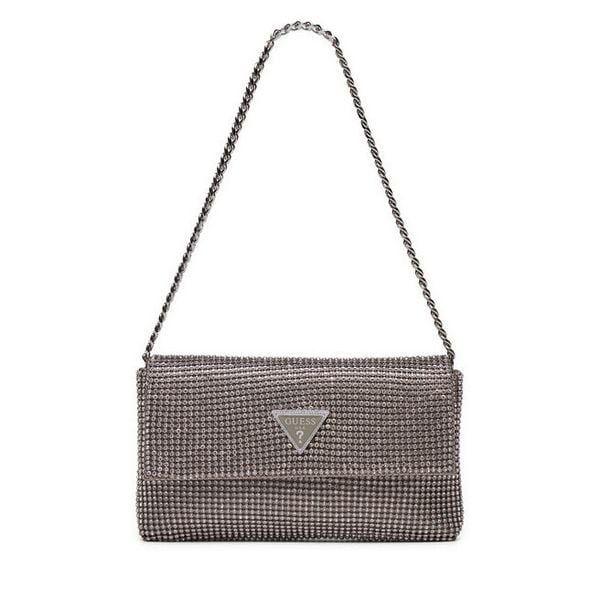 Torebka Guess. Szare torebki klasyczne damskie Guess, z aplikacjami, bez dodatków. Za 479.99 zł.