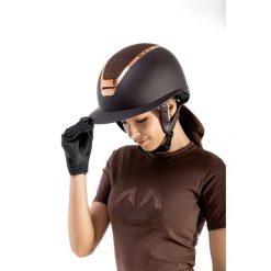 Koszulka jeździecka damska Classy Equus. Brązowe t-shirty damskie EQUUS BRAND, l, bez wzorów, z bawełny, bez kołnierzyka. Za 79.99 zł.