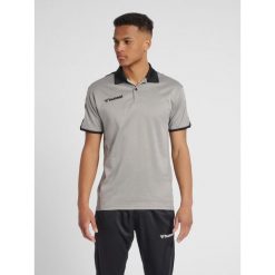 Koszulka HUMMEL AUTHENTIC FUNCTIONAL POLO. Szare koszulki polo męskie HUMMEL, m, bez wzorów, bez ramiączek. W wyprzedaży za 150.50 zł.