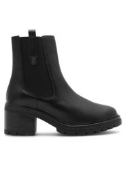 Lasocki Botki BELLA EST-BELLA-L-01 Czarny. Czarne botki damskie Lasocki, z materiału, bez obcasa, na słupku, bez zapięcia. Za 259.99 zł.