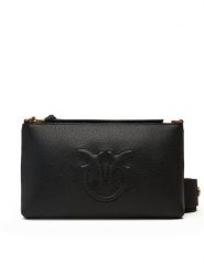 PINKO Torebka Flat Horizontal Mini AI 25-26 104277 A29Q Czarny. Czarne listonoszki damskie Pinko, bez wzorów, ze skóry, bez dodatków. Za 699.99 zł.