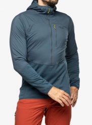 Bluza rozpinana męska Rab Ascendor Summit Hoody. Niebieskie bluzy z kapturem męskie RAB, m, z materiału. Za 479.99 zł.
