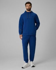 4F Spodnie dresowe joggery męskie - granatowe S. Niebieskie spodnie dresowe męskie 4f, bez wzorów, z dresówki. Za 159.99 zł.