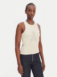 Patrizia Pepe Top 8M1768/J373-W413 Beżowy Slim Fit. Brązowe topy damskie Patrizia Pepe, m, bez wzorów, z bawełny, bez ramiączek. Za 479.99 zł.