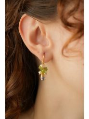 Pierres delicates Kolczyki w kolorze białym z perłami rozmiar: onesize. Zielone kolczyki damskie Pierres delicates, z kryształem, z mosiądzu, z zapięciem typu bigiel. Za 43.99 zł.