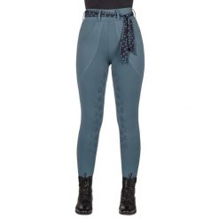 Damskie legginsy jeździeckie QHP Micah. Niebieskie legginsy damskie QHP, m, bez wzorów, z elastanu. Za 286.50 zł.