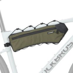 Torba rowerowa z bocznym zamkiem błyskawicznym. Zielone torebki klasyczne damskie ROCKBROS, bez wzorów, z nylonu, duże, bez dodatków. Za 131.60 zł.