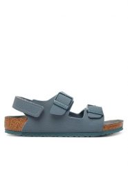 Birkenstock Sandały Milano As 1031647 S Niebieski. Niebieskie sandały chłopięce Birkenstock, ze skóry, bez zapięcia. Za 319.99 zł.