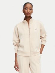 Guess Bluza V6YQ17 K4313 Beżowy Regular Fit. Brązowe bluzy bez kaptura damskie Guess, xxl, z syntetyku. Za 394.99 zł.