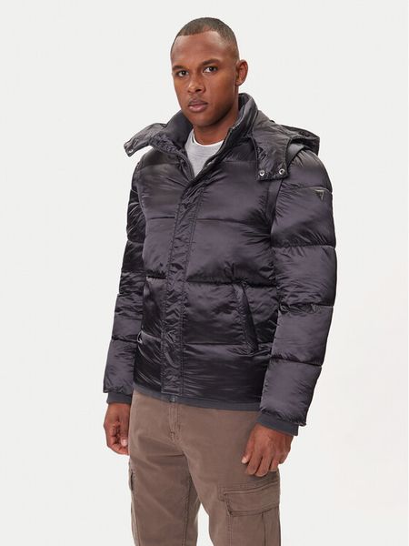 Guess Kurtka zimowa M5BL2L WGZF2 Szary Regular Fit. Szare kurtki męskie Guess, na zimę, l, z aplikacjami, z syntetyku, bez kaptura. Za 769.99 zł.