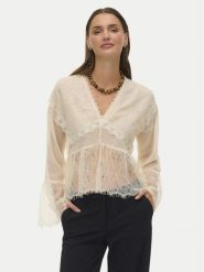 Vero Moda Bluzka Emilie 10347592 Écru Regular Fit. Bluzki damskie Vero Moda, l, bez wzorów, z syntetyku, bez ramiączek. Za 229.99 zł.
