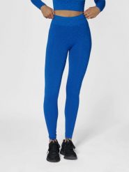 Damskie legginsy bezszwowe Hummel MT Leo. Niebieskie legginsy damskie HUMMEL, s, bez wzorów, z dzianiny. Za 212.50 zł.