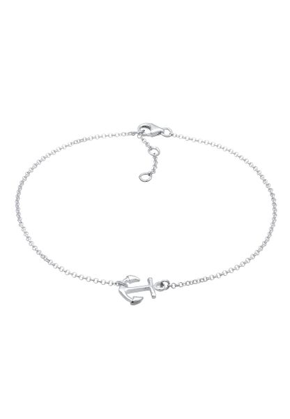 Elli Damska bransoletka na kostkę kotwica Maritim w srebrze 925 Sterling Silver Biżuteria dla stóp 1 ct Damski. Szara bransoletki damskie Elli, srebrne. Za 203.99 zł.