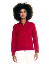 Damska bluza Leone Basic z zamkiem błyskawicznym na całej długości. Czerwone bluzy bez kaptura damskie LEONE 1947 APPAREL, na zimę, l, bez wzorów, z bawełny, bez ramiączek, bez kaptura. Za 105.21 zł.