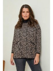 Curvy Lady Sweter w kolorze czarno-karmelowym rozmiar: 40/42. Brązowe golfy damskie Curvy Lady, bez wzorów, bez ramiączek. Za 88.43 zł.