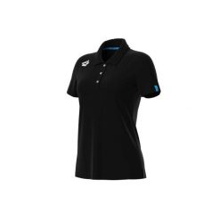 Damska koszulka polo Arena Team Solid. Czarne bluzki damskie Arena, bez wzorów, bez kołnierzyka, bez ramiączek. Za 241.00 zł.