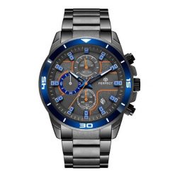 Grafitowy Elegancki Zegarek Męski Bransoleta Duży Solidny Perfect Ch02M. Szare zegarki męskie . Za 139.99 zł.