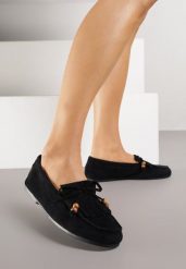 Czarne Mokasyny Ozdobione Frędzlami Kokardą i Koralikami Woodswift. Czarne mokasyny damskie Born2be, z jeansu. Za 89.99 zł.