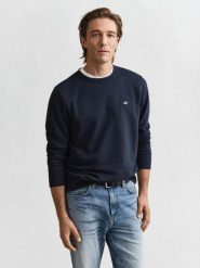 Gant Bluza Mężczyźni Bawełna niebieski, XXL. Niebieskie bluzy bez kaptura męskie Gant, m, z bawełny. Za 549.95 zł.