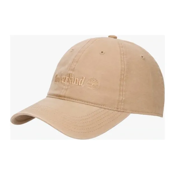 Timberland Czapka Cotton Canvas , brązowy, rozmiar ONE SIZE. Brązowe czapki męskie Timberland, z aplikacjami, z bawełny. W wyprzedaży za 119.99 zł.